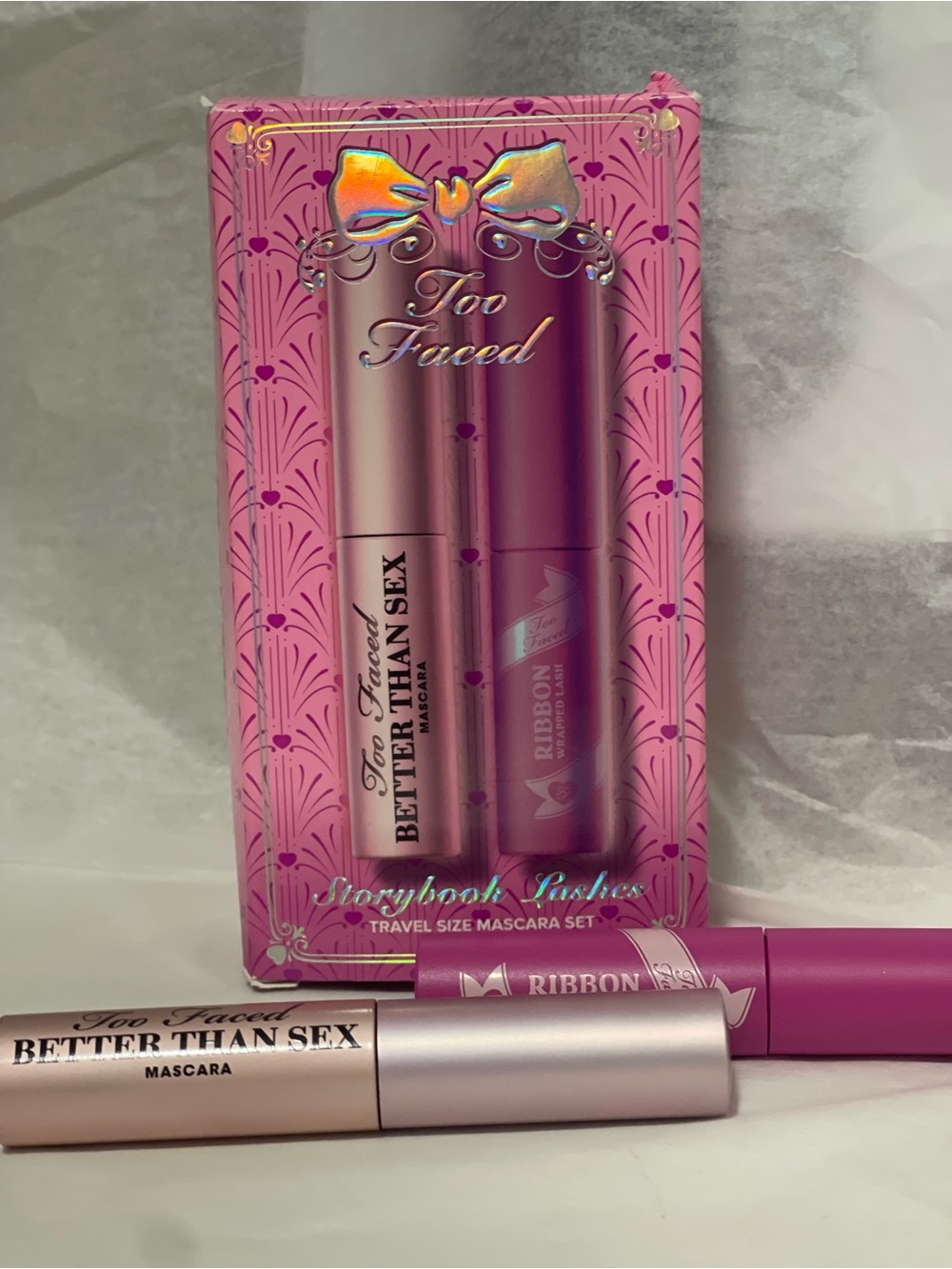 Too Faced Pink Full & Travel Mascara Duo - Better Than Sex & Ribbon